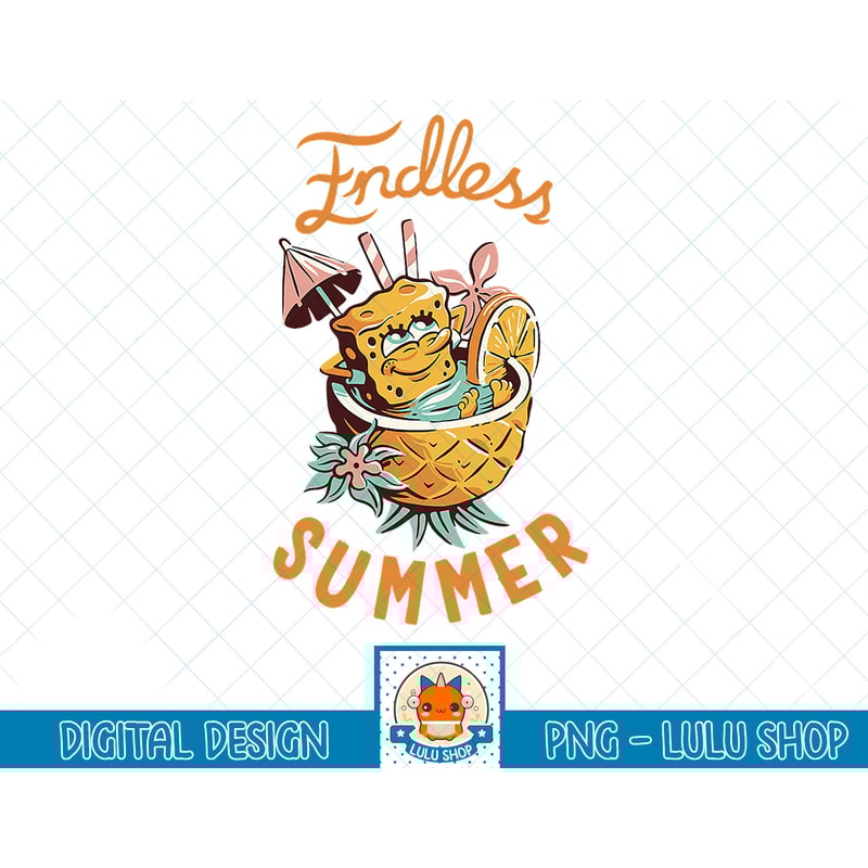 SpongeBob SquarePants Endless Summer Pineapple Drink T-Shirt copy.jpg