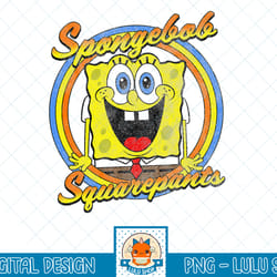 spongebob squarepants retro rainbow portrait t-shirt.png