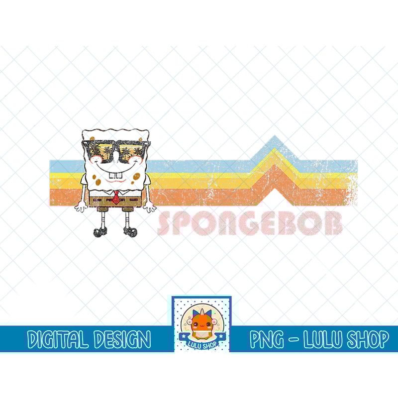 SpongeBob SquarePants Retro Sunglasses Stripes T-Shirt copy.jpg