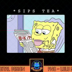 spongebob squarepants sips tea meme t-shirt.png