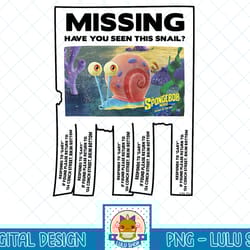 spongebob squarepants sponge on the run missing gary poster t-shirt.png