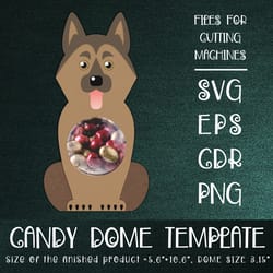 german shepherd | candy dome template
