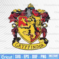 harry potter gryffindor crest, harry potter svg, instant download, cricut design, silhouette cut files, hogwarts svg