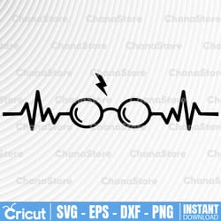 harry potter heartbeat svg,harry potter svg, harry potter theme, harry potter print, potter birthday, harry potter png,