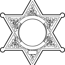 blank badge 7 outline template black white vector outline or line art file for cnc laser cutting, wood,svg