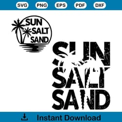 hello summer holiday sun salt sand svg silhouette cricut files