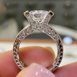 moissanite style ring
