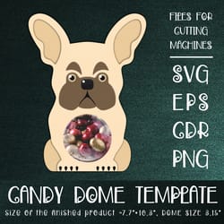 french bulldog | candy dome template