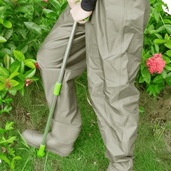 standing plant root remover tool with adjustable handle and non-slip grip for a weed-free garden