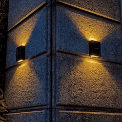 waterproof solar powered outdoor patio wall decor light