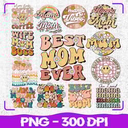 retro mother's day, bundle png, png files, sublimation, digital download, sublimation bundle