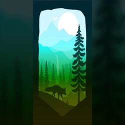 landscape lightbox template, shadow box template, paper cutting template, light box svg files, 3d papercut lightbox svg,