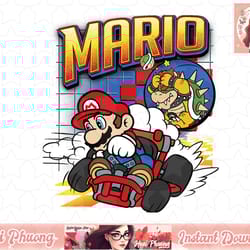 mario kart bowser mario racing graphic png sublimation design, digital design