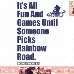 nintendo mario kart rainbow road fun and games png sublimation design, digital design