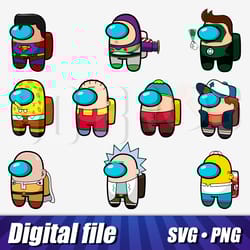 among us cricut svg png files, among us skins, among us vector stiker, digital cut pictures among us, among us clipart