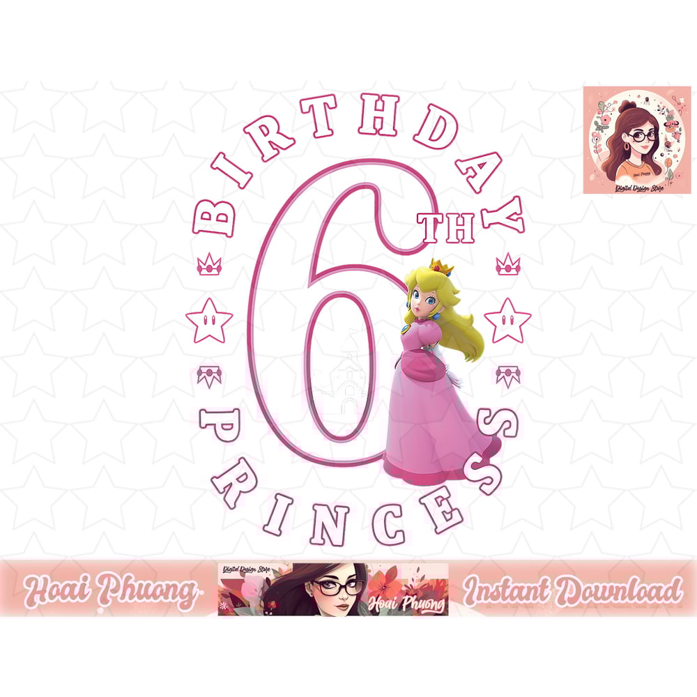 Super Mario Princess Peach 6th Birthday Princess Portrait.jpg