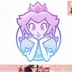 super mario princess peach gradient portrait png sublimation design, digital design