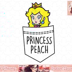 super mario princess peach in a pocket portrait png sublimation design, digital design