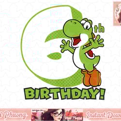 super mario yoshi 6th birthday action portrait png sublimation design, digital design