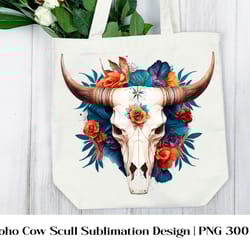 floral highland cow sublimation. higland floral png cow.