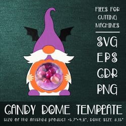 halloween gnome | candy dome template