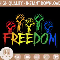 freedom, rainbow hand svg, lgbt svg, lgbtq, pride svg, rainbow pride, gay pride, cut files, cricut, silhouette, rainbow