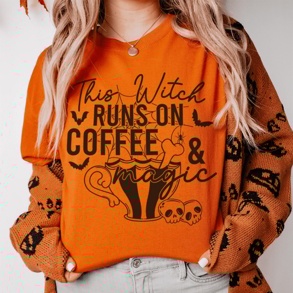 This Witch Runs On Coffee & Magic Tee