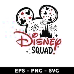 disney squad svg, castle firework mickey ears svg, disney svg, png eps digital file - digital file