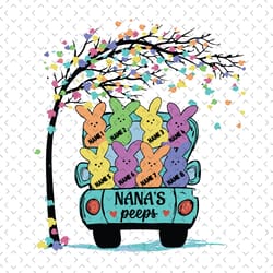 nanas peeps on truck svg, easter svg, nanas peeps svg, easter nana svg, grandmas peeps svg, easter grandchild svg, easte