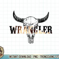 vintage rodeo wrangler western cow skull, leopard bull t-shirt copy png sublimate