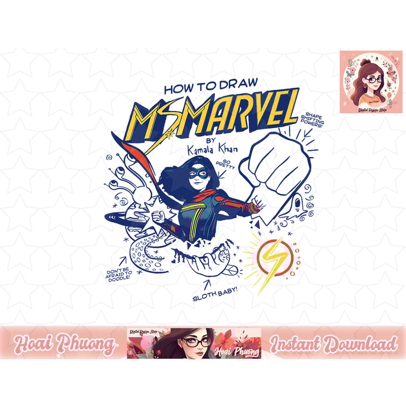 Ms. Marvel How To Draw By Kamala Khan Doodles T-Shirt copy.jpg