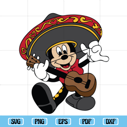 cinco de mayo mickey mouse cutting file printable, cinco de mayo svg, disney svg