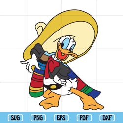 cinco de mayo donald duck cutting file printable, cinco de mayo svg, disney svg