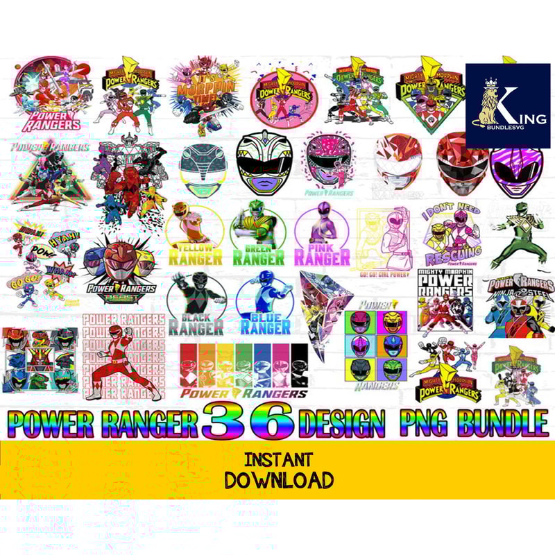 Power Rangers png Bundle , 36 desgin power rangers , Printable Digital Graphics , submilation design.jpg