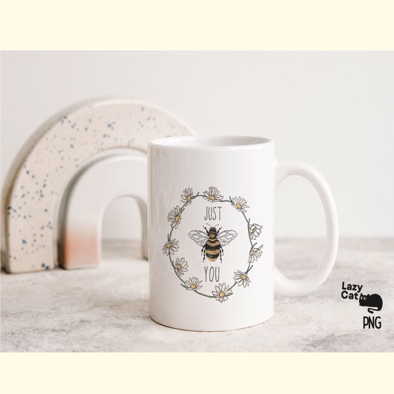 Bee Flower Quote PNG Sublimation_ 3.png