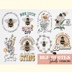 bee quotes png sublimation bundle