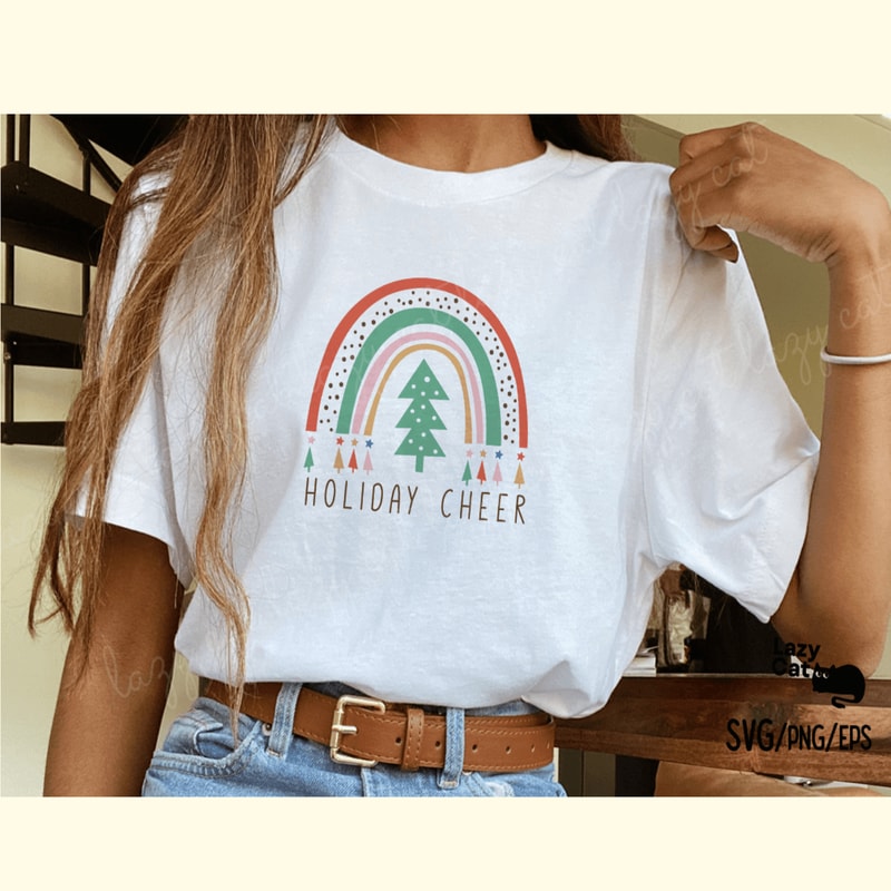 Boho Christmas Rainbow SVG Holiday Cheer_ 0.png