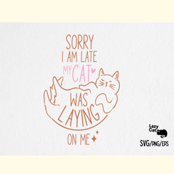 funny cat quote doodle svg design