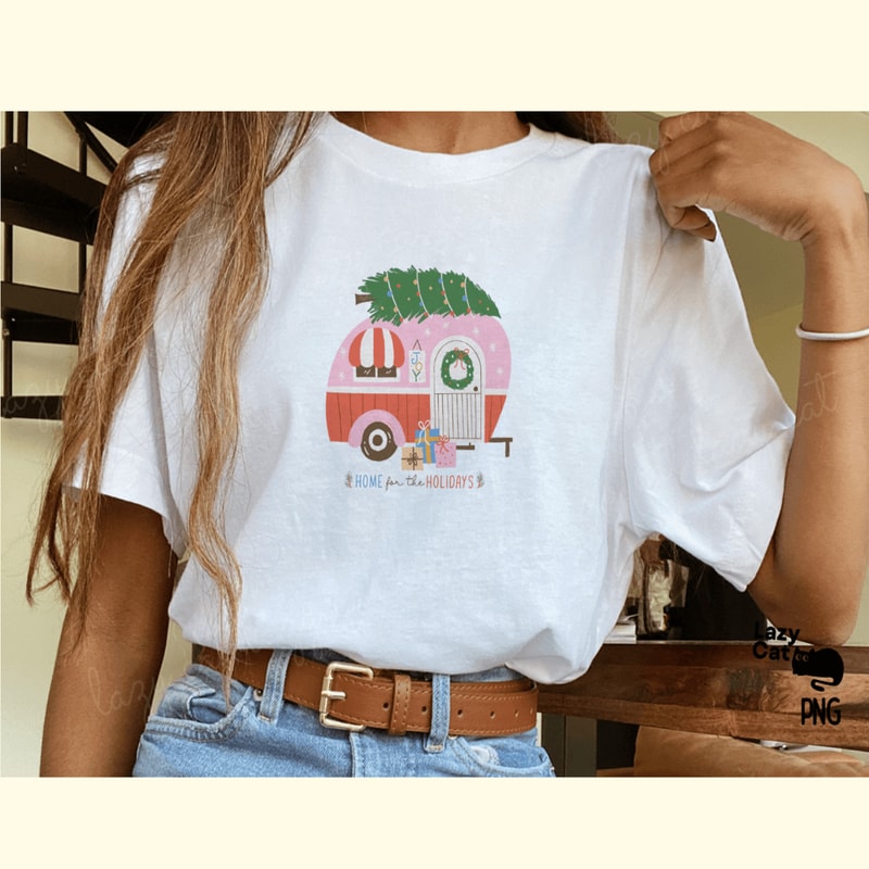 Hand Drawn Christmas Camper PNG_ 2.png