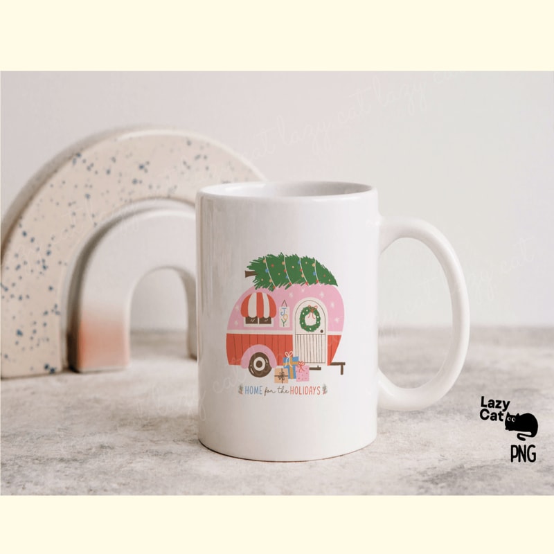 Hand Drawn Christmas Camper PNG_ 3.png