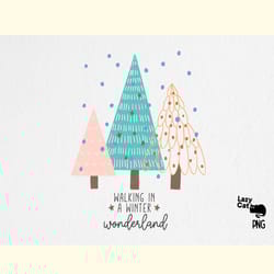 hand drawn winter png christmas trees