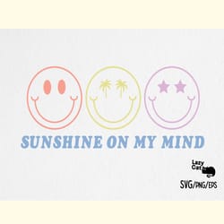 summer sunshine retro quote svg design