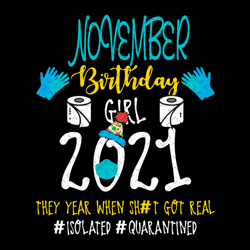 november birthday girl 2021 they year when shit got real svg, birthday svg, november birthday svg, born in november svg,