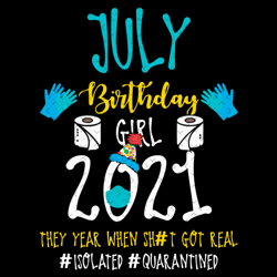 july birthday girl 2021 they year when shit got real svg, birthday svg, july birthday svg, born in july svg, quarantine