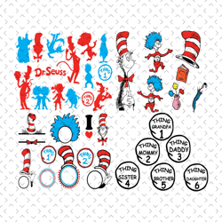 dr seuss svg bundle, dr seuss svg, cat in the hat svg, thing 1 thing 2 svg, dr seuss quotes, dr seuss book svg, dr seuss