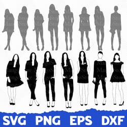 female models bundle svg, models bundle svg, svg files, cricut, craft svg, crafting svg, cut file for cricut, silhouette