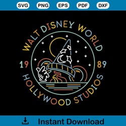 walt disney world 1989 hollywood studios svg for cricut files