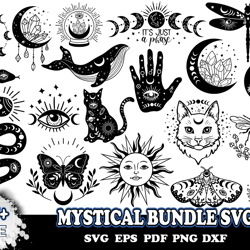 mystical bundle svg, boho svg, celestial svg, mystic svg