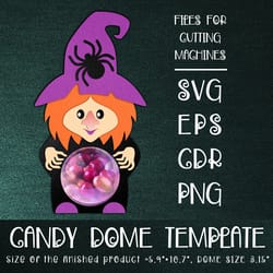 witch candy dome | halloween paper craft template