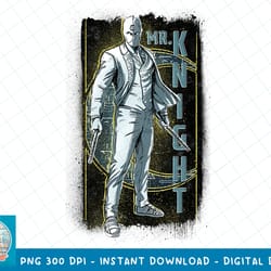 marvel moon knight mr. knight grunge poster t-shirt copy png, sublimation
